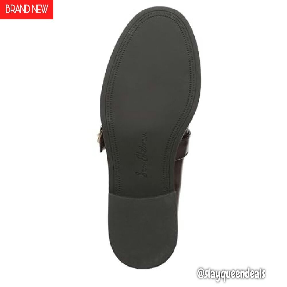 T-Strap Loafers with Oversized Buckle, Slip-On Style, 0.875 Inch Heel - Picture 5 of 7